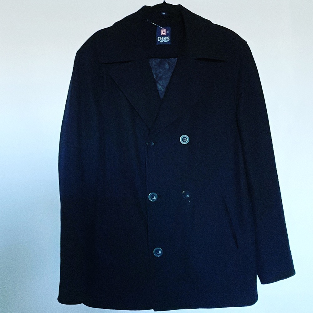 Chaps Navy Wool Coat